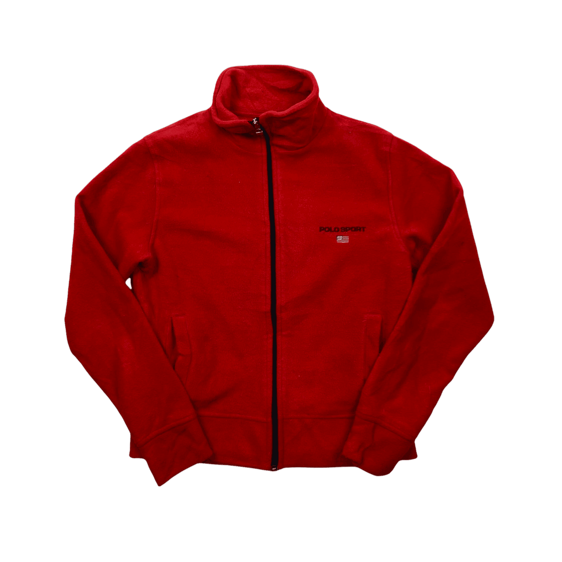 Vintage 90s Women’s Red Ralph Lauren Polo Sport Spell-Out Full Zip Fleece - Small - The Streetwear Studio