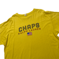 Vintage 90s Yellow Chaps Ralph Lauren Spell-Out Tee - Extra Large - The Streetwear Studio
