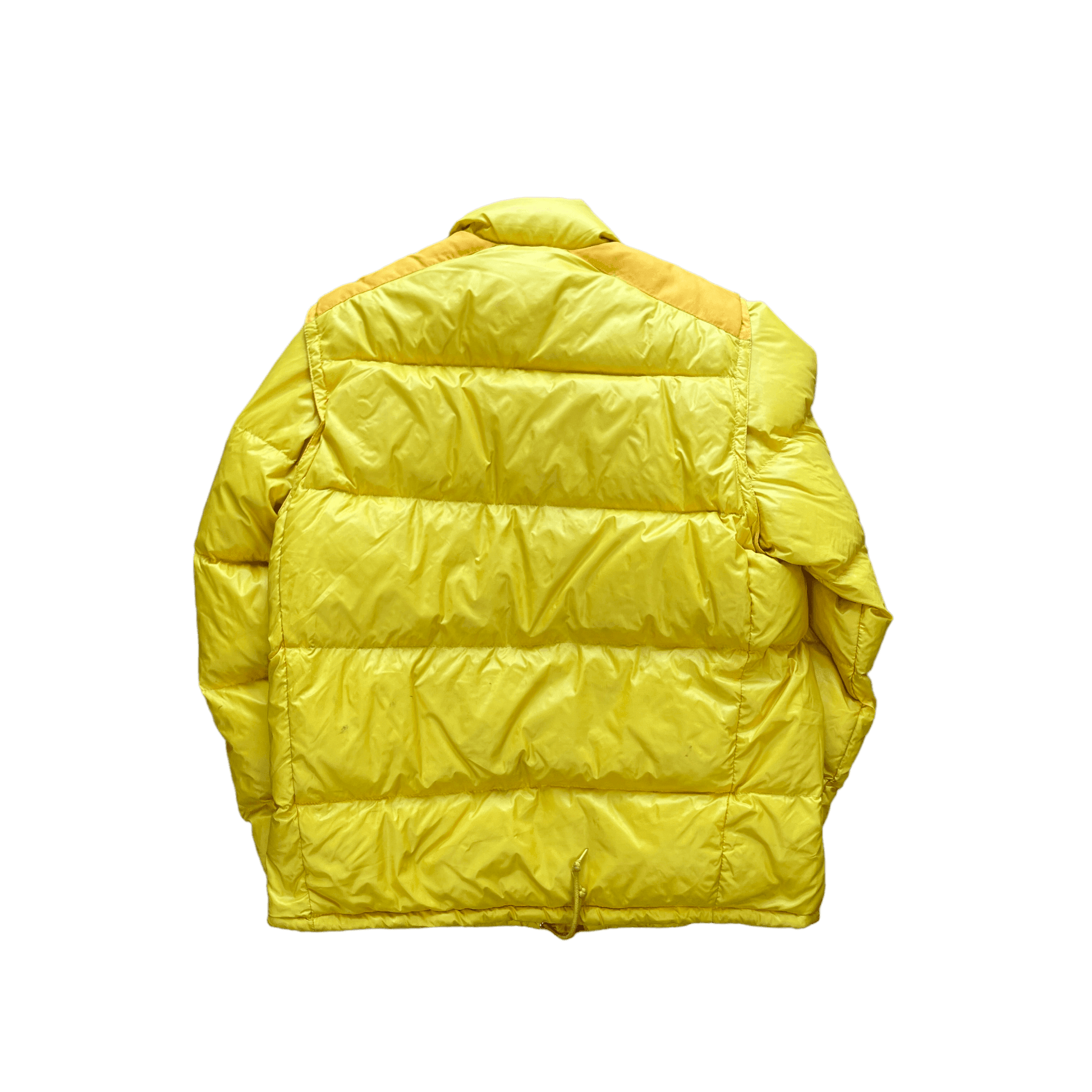 Vintage 90s Yellow Moncler Grenoble Puffer Coat - Medium - The Streetwear Studio