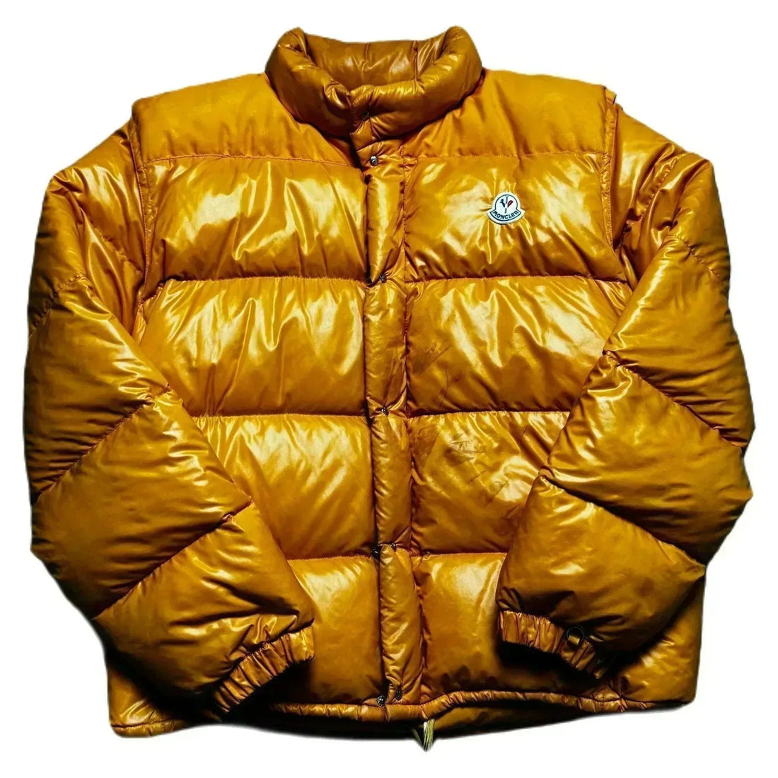 Vintage 90s Yellow Moncler Puffer Coat - L | The Streetwear Studio