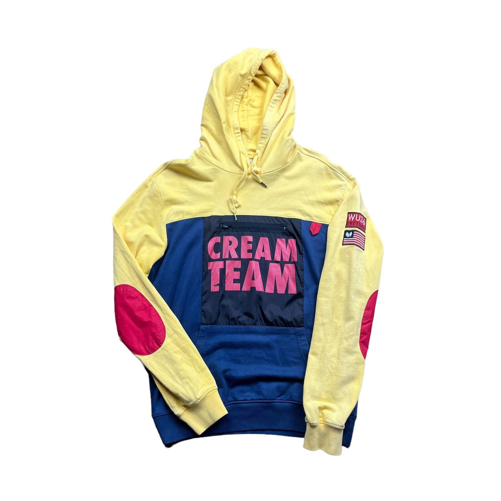 Vintage 90s Yellow + Navy Wu Tang Cream Team Hoodie - Large - The Streetwear Studio