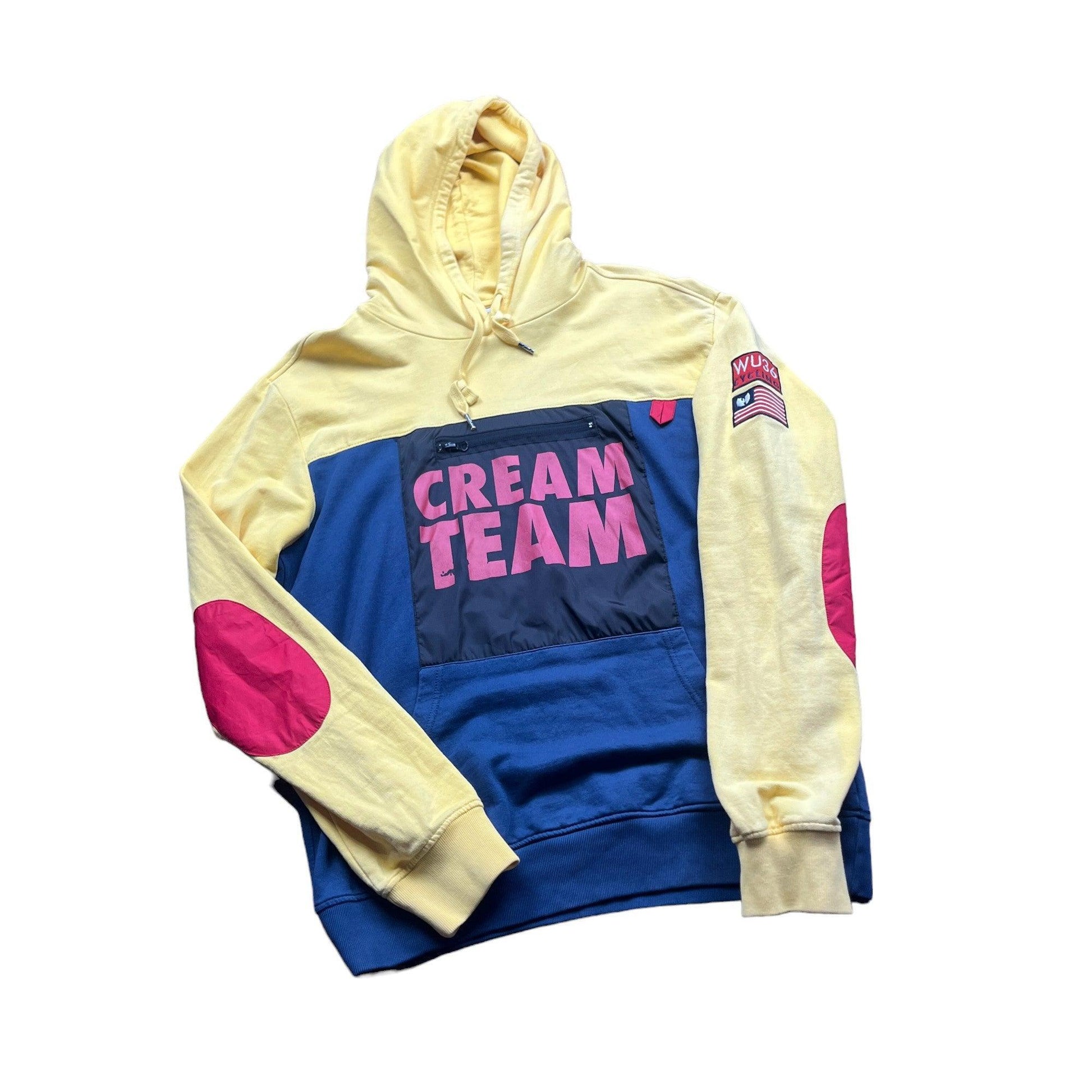 Vintage 90s Yellow + Navy Wu Tang Cream Team Hoodie - Large - The Streetwear Studio