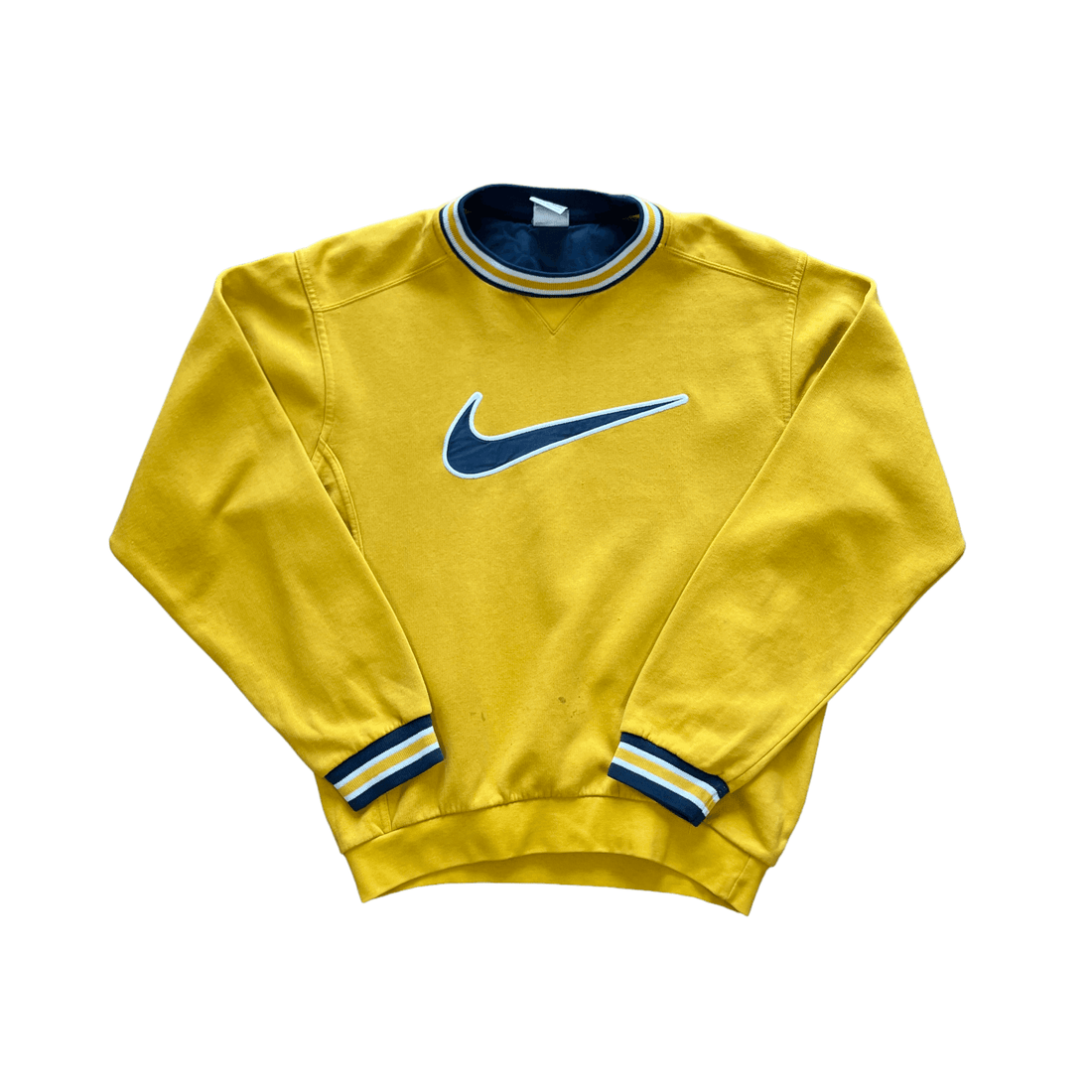 Vintage 90s Yellow Nike Sweatshirt - Recommended Size - Small - The Streetwear Studio