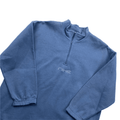 Vintage Baby Blue Women's Nike Centre Spell-Out Logo Quarter Zip Sweatshirt - Large - The Streetwear Studio