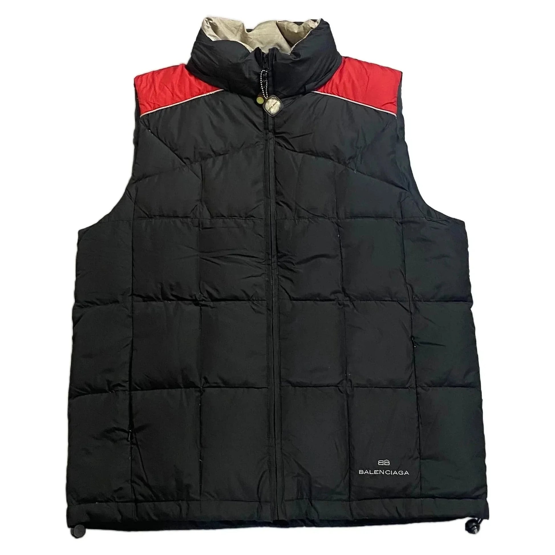 Vintage Black Balenciaga Puffer Gilet - L | The Streetwear Studio