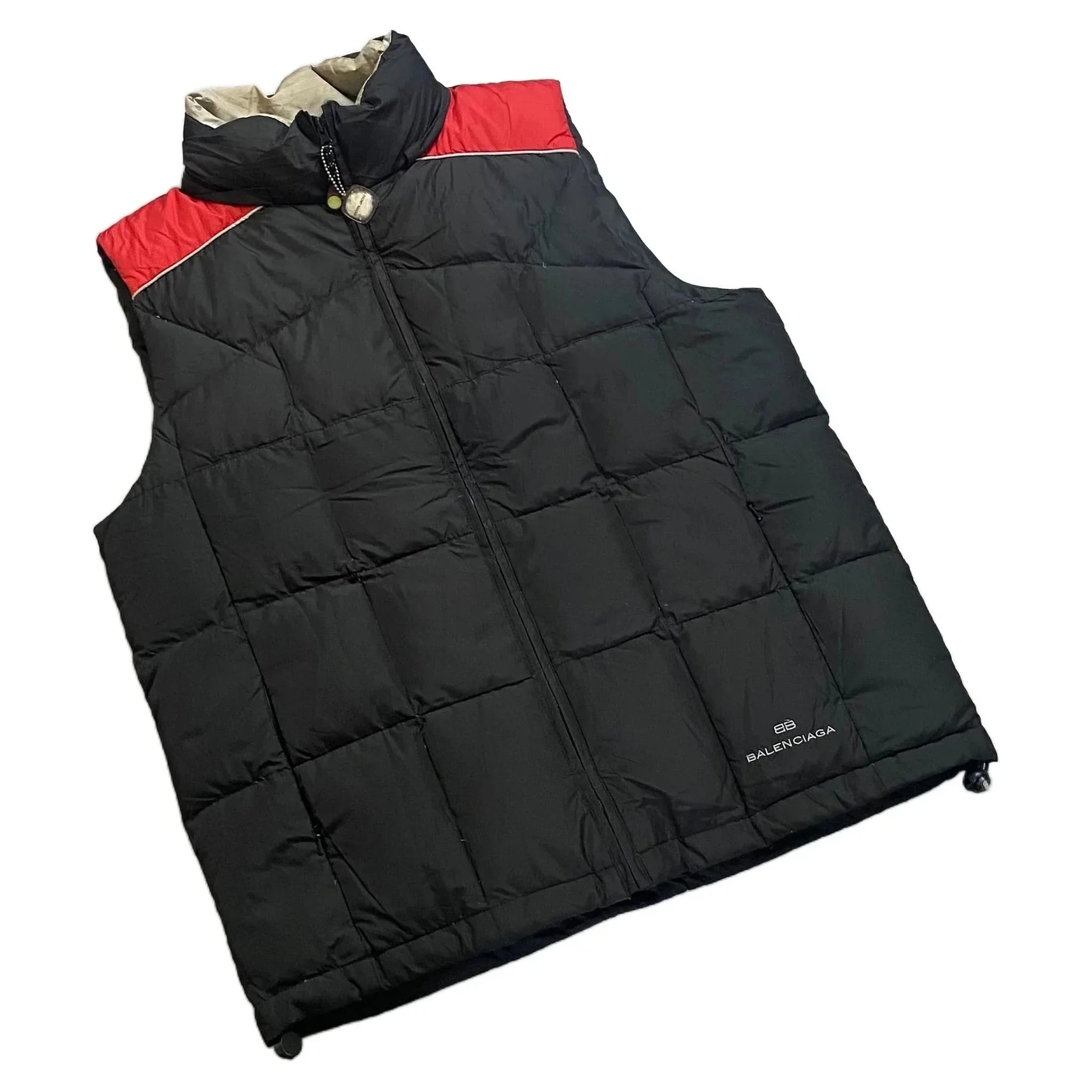 Vintage Black Balenciaga Puffer Gilet - L | The Streetwear Studio