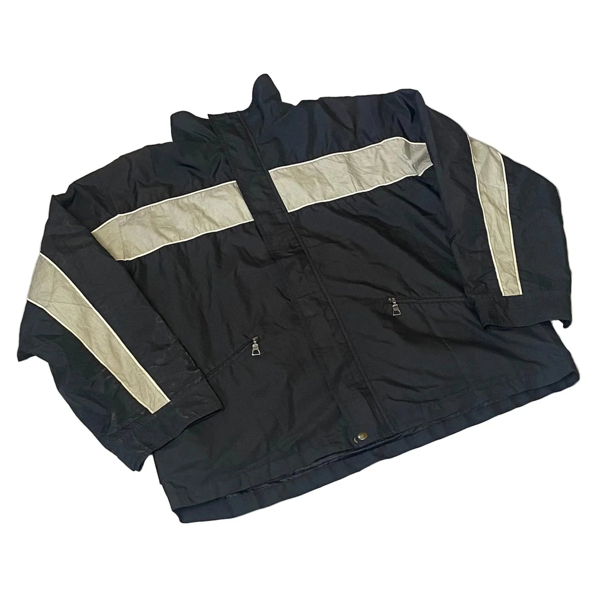 Vintage Black + Grey Prada Jacket - XL | The Streetwear Studio