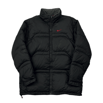 Vintage Black Nike Puffer Coat/ Jacket - Extra Large - The Streetwear Studio