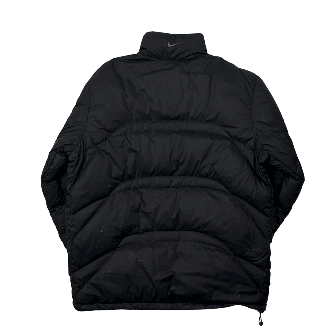 Vintage Black Nike Puffer Coat/ Jacket - Extra Large - The Streetwear Studio