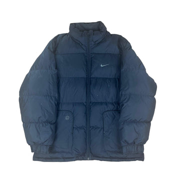 Vintage Black Nike Puffer Coat - Large - The Streetwear Studio