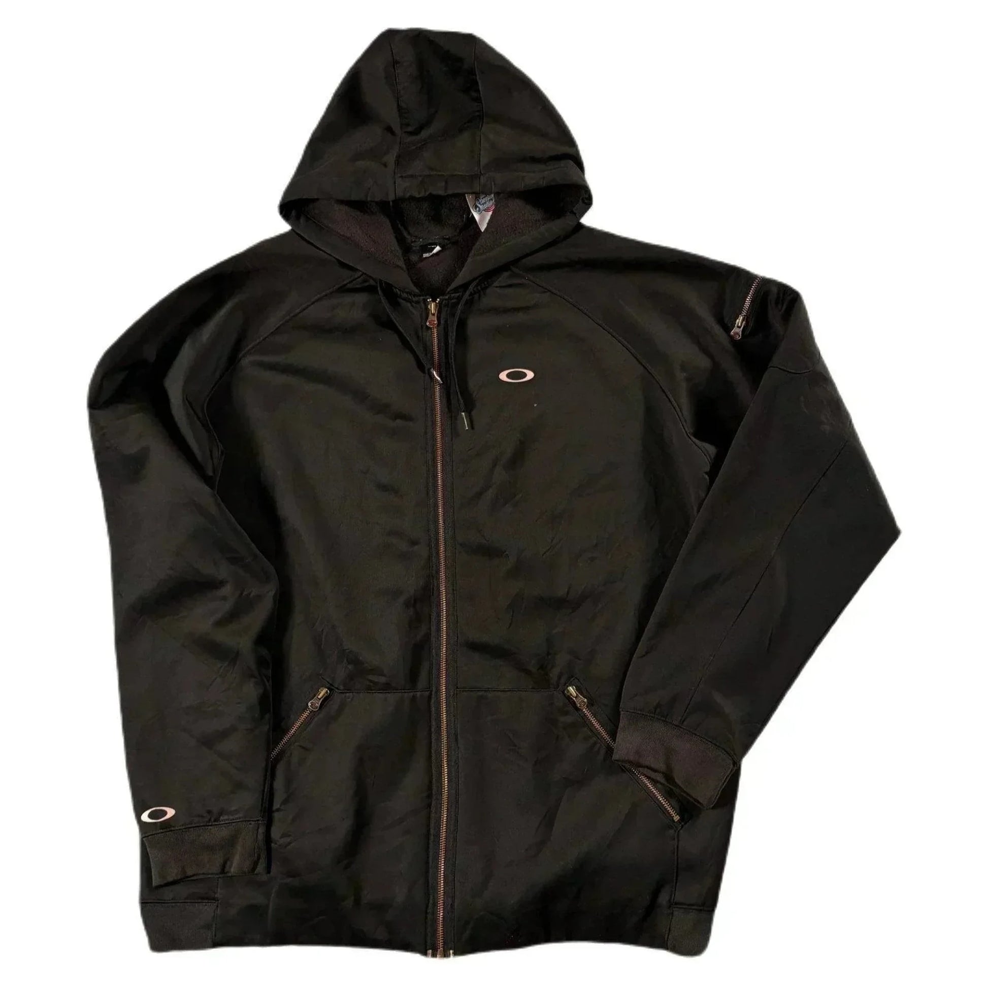 Vintage Black Oakley Full Zip Hoodie - XXL | The Streetwear Studio