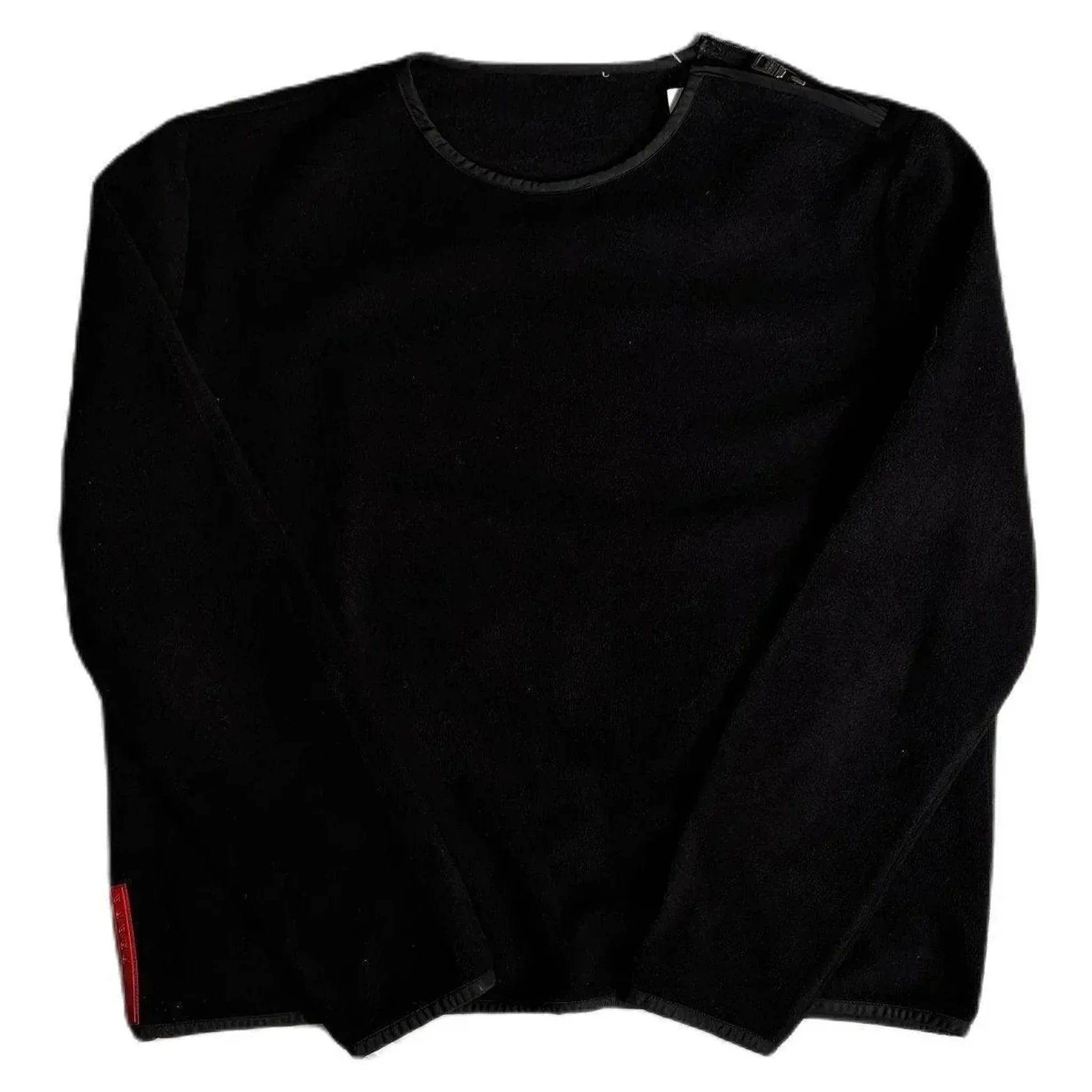 Vintage Black Prada Fleece Sweatshirt - S | The Streetwear Studio