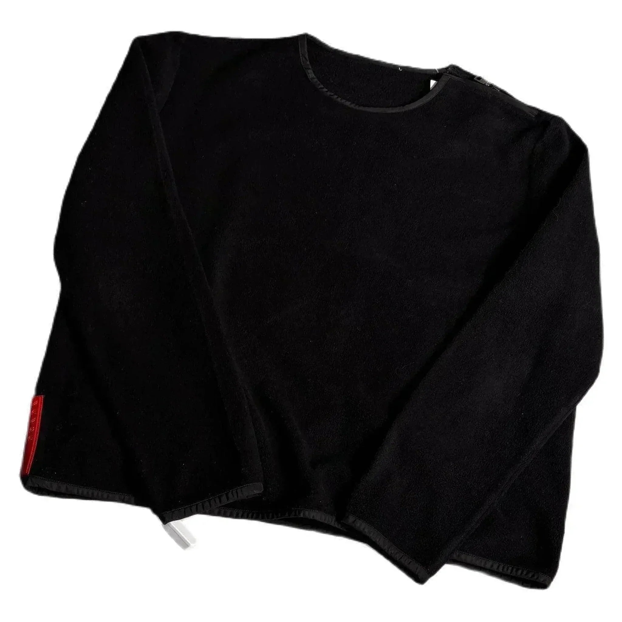Vintage Black Prada Fleece Sweatshirt - S | The Streetwear Studio