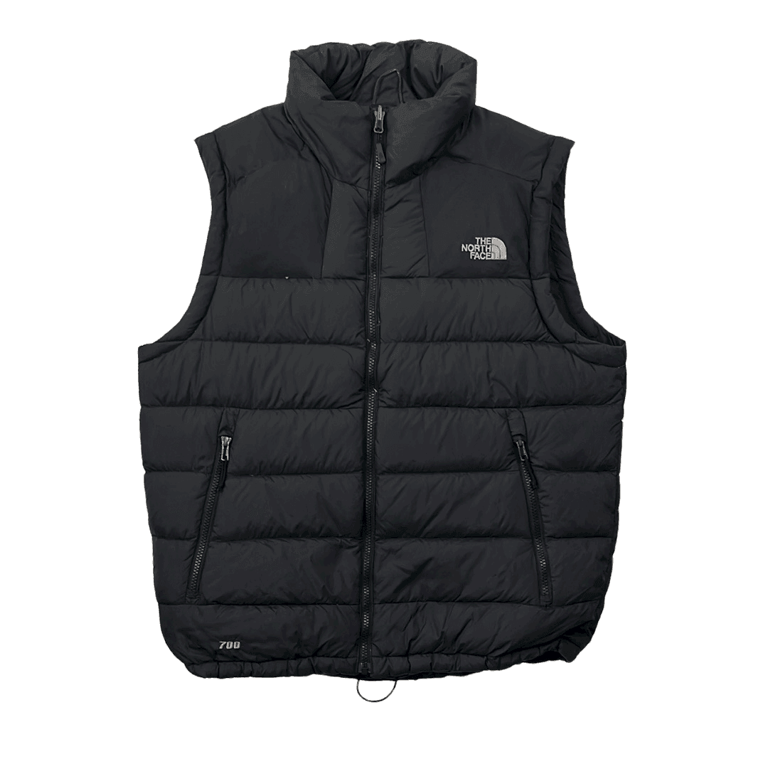 Vintage Black The North Face (TNF) 700 Puffer Gilet - Medium - The Streetwear Studio