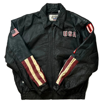 Vintage Black USA Leather Jacket - M | The Streetwear Studio