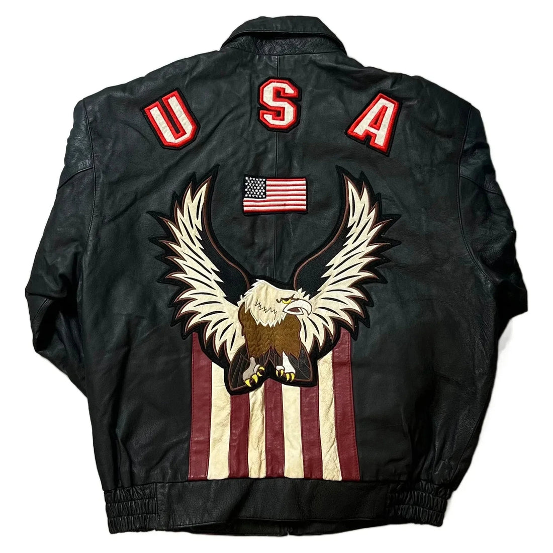 Vintage Black USA Leather Jacket - M | The Streetwear Studio