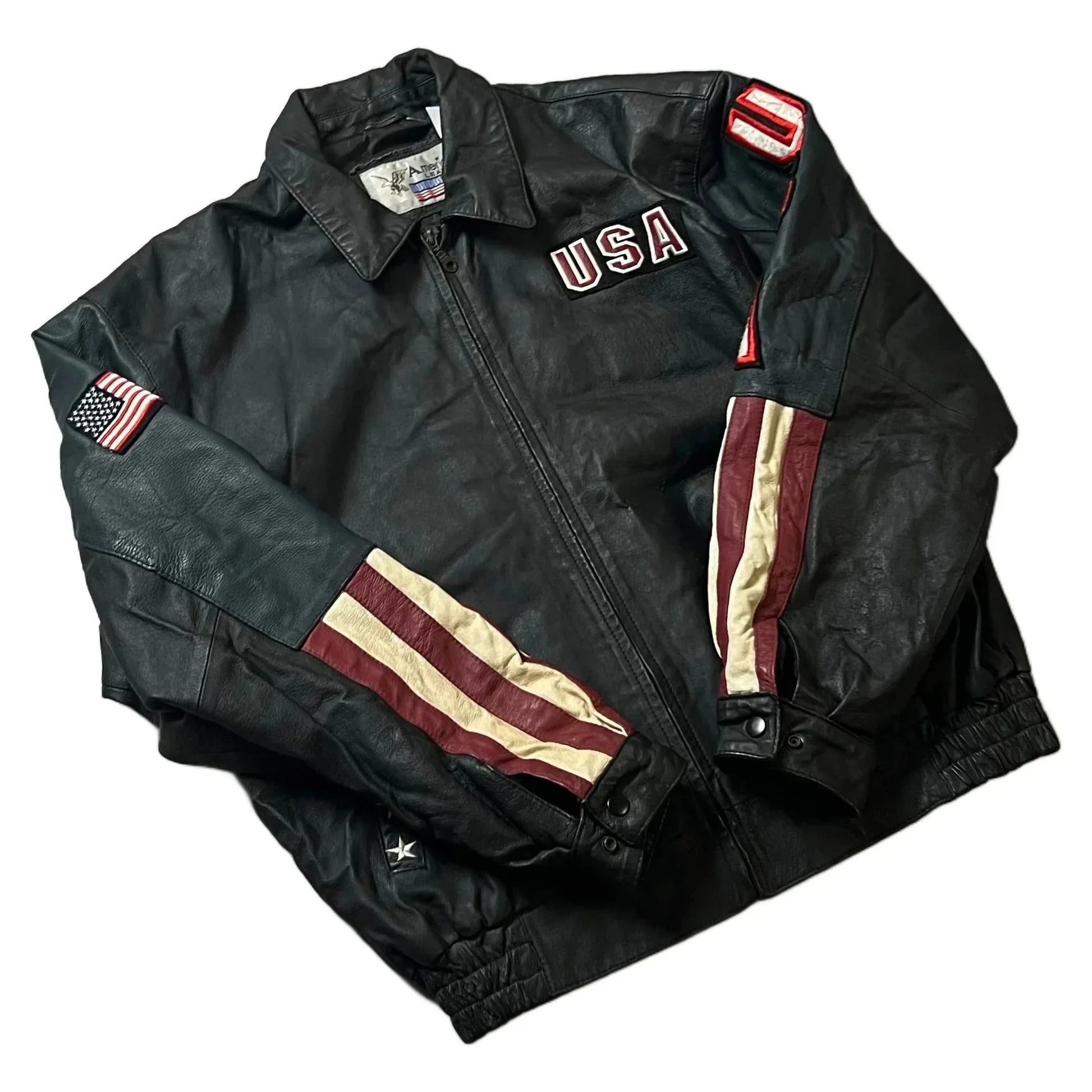Vintage Black USA Leather Jacket - M | The Streetwear Studio