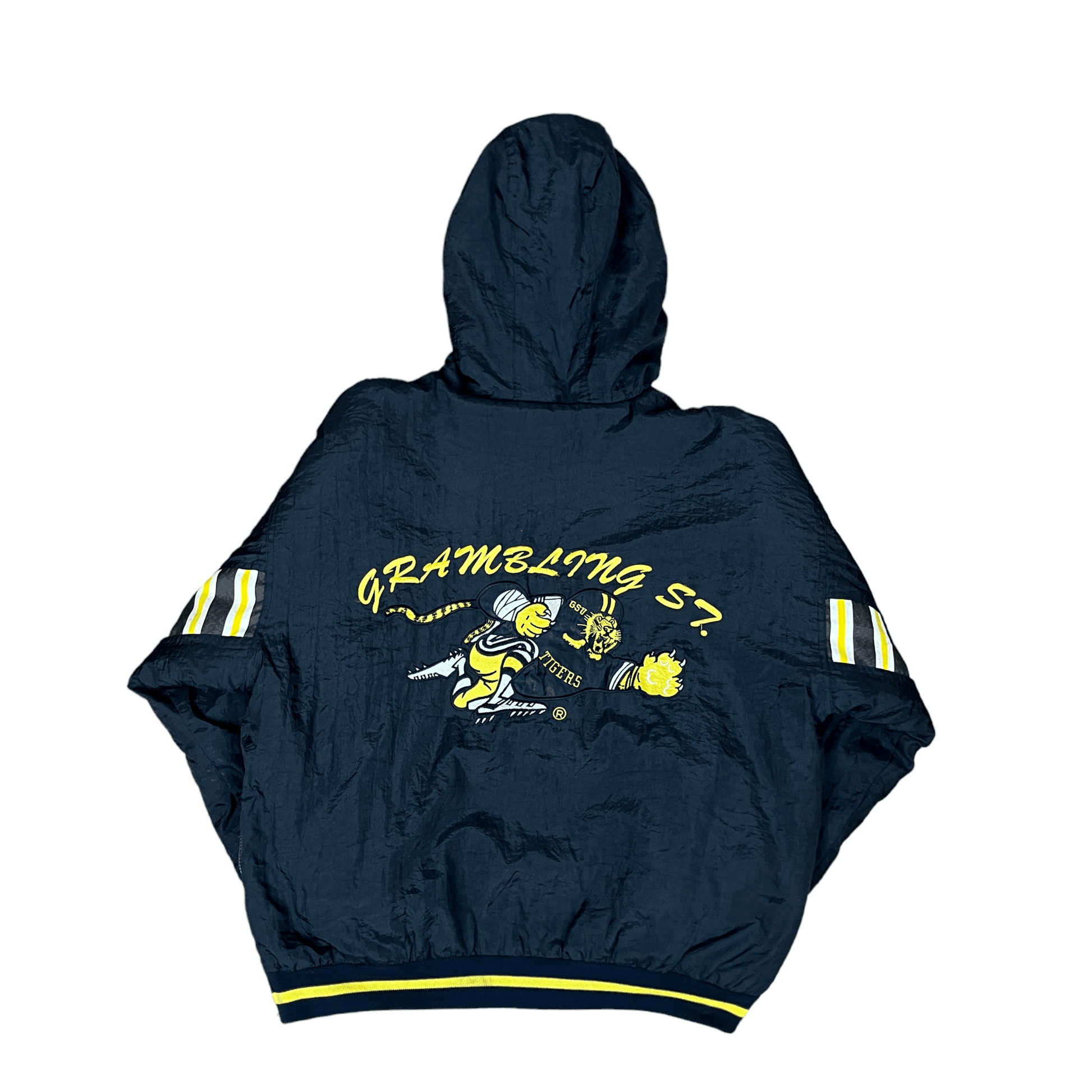 Vintage Black + Yellow USA NFL Tigers Quarter Zip Coat - Large - The Streetwear Studio