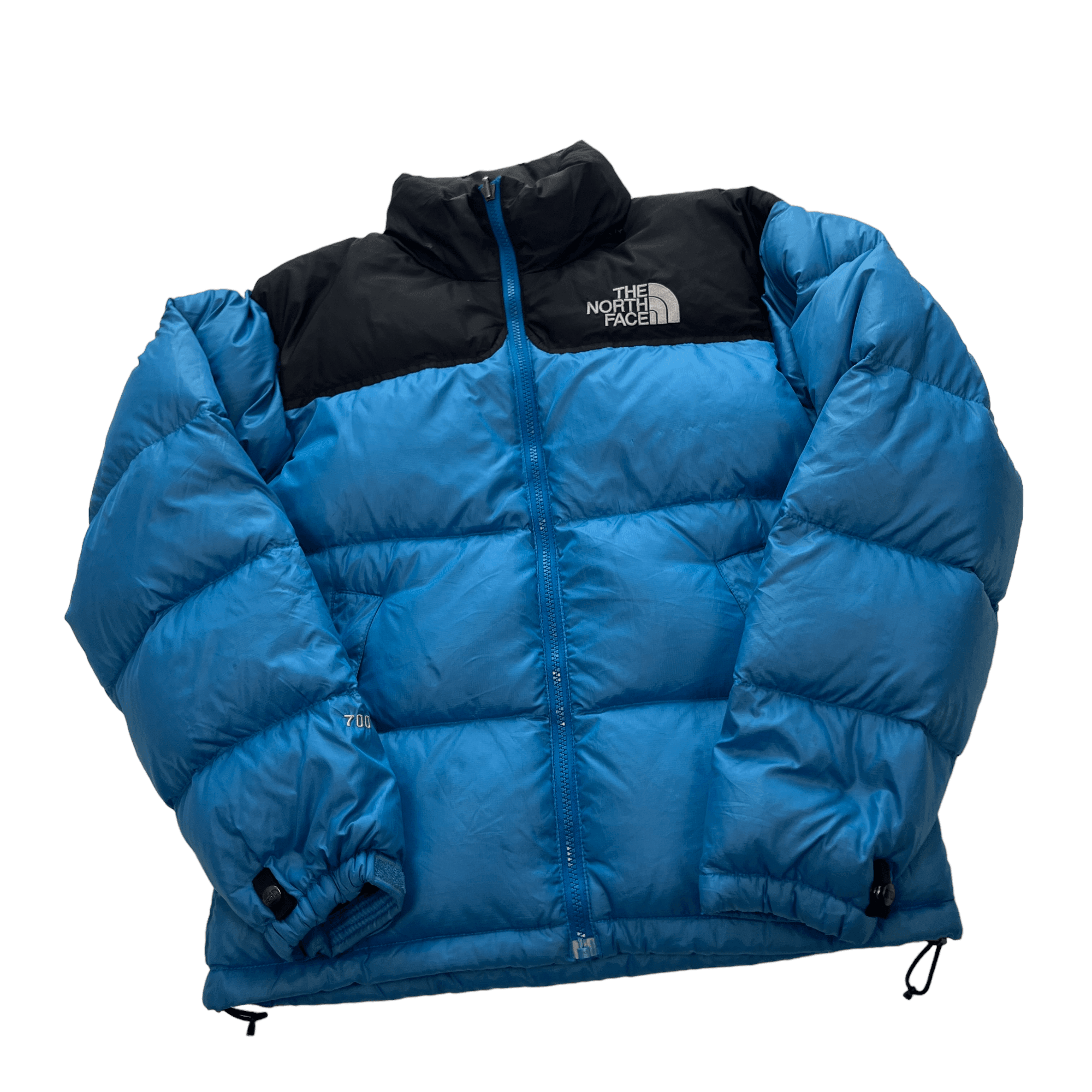Vintage Blue + Black The North Face (TNF) Puffer Coat - Small - The Streetwear Studio