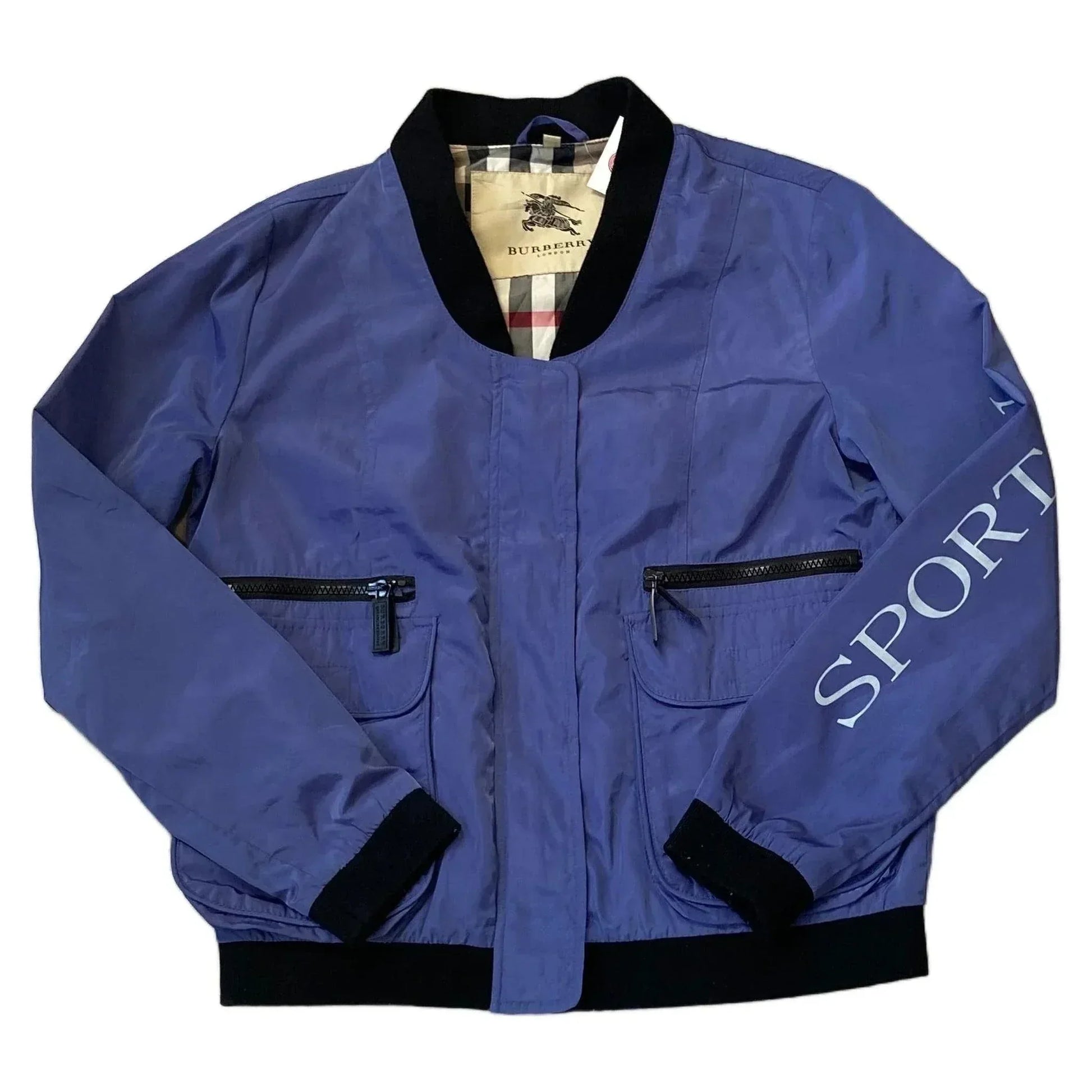 Vintage Blue Burberry Jacket - L | The Streetwear Studio