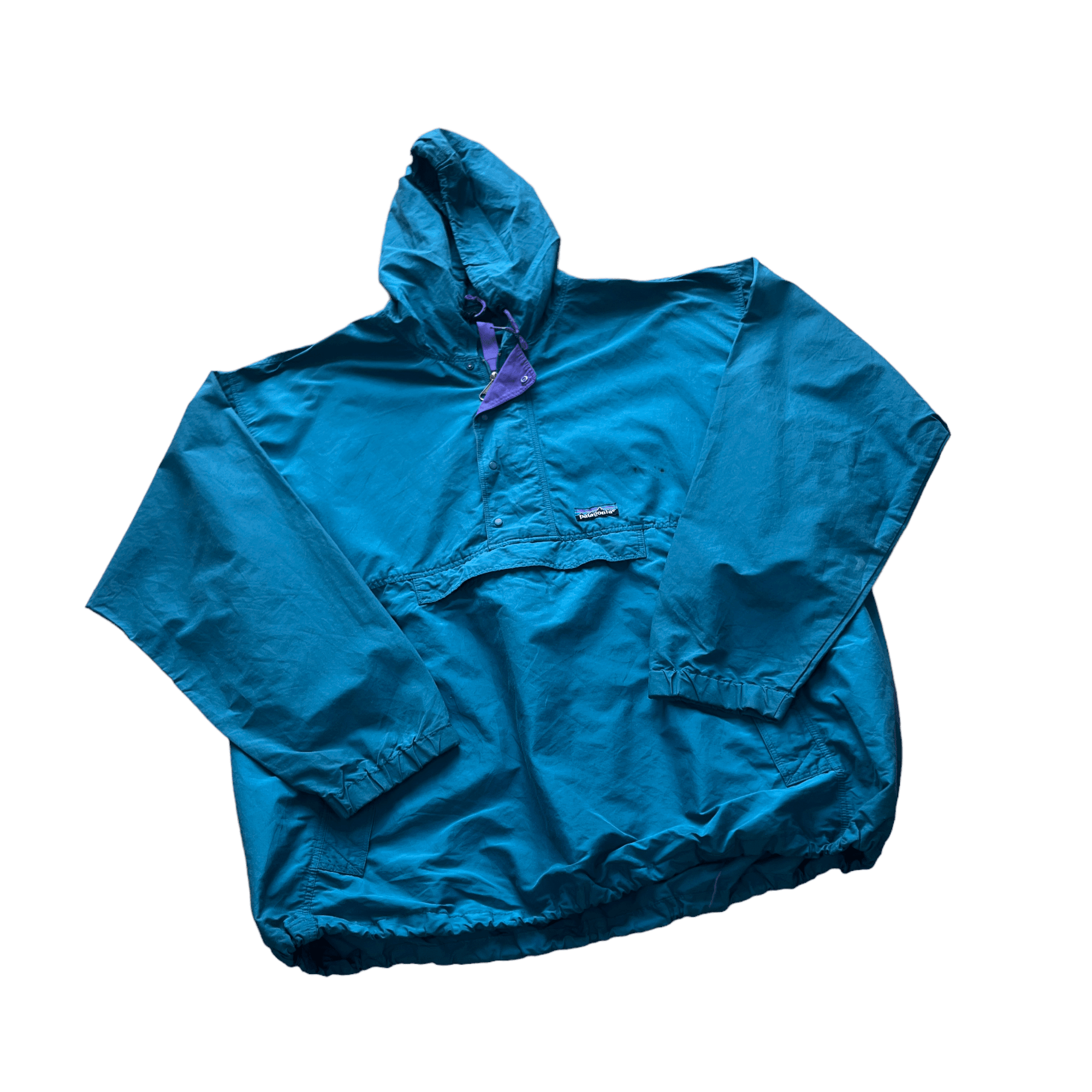 Vintage Blue Patagonia Quarter Zip Anorak - Extra Large - The Streetwear Studio