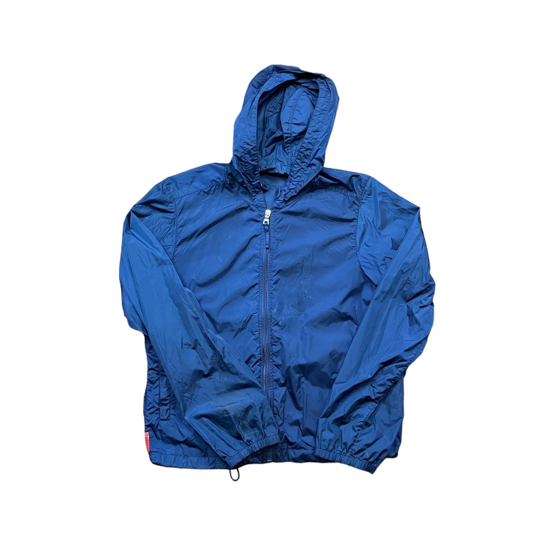 Vintage Blue Prada Windbreaker Jacket - Small - The Streetwear Studio