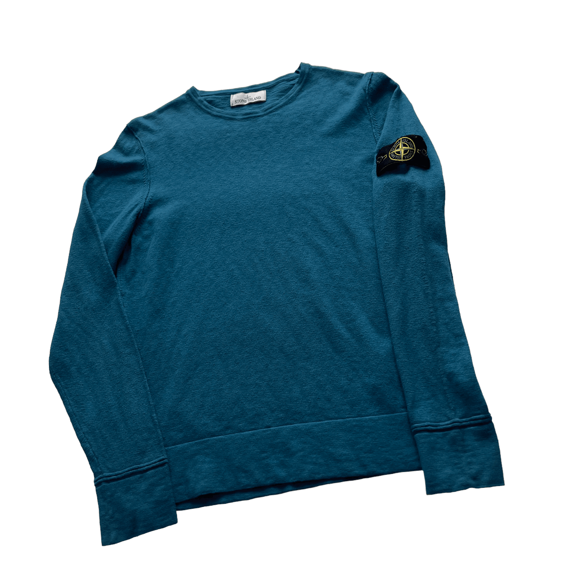 Vintage Blue Stone Island Sweatshirt - Medium - The Streetwear Studio