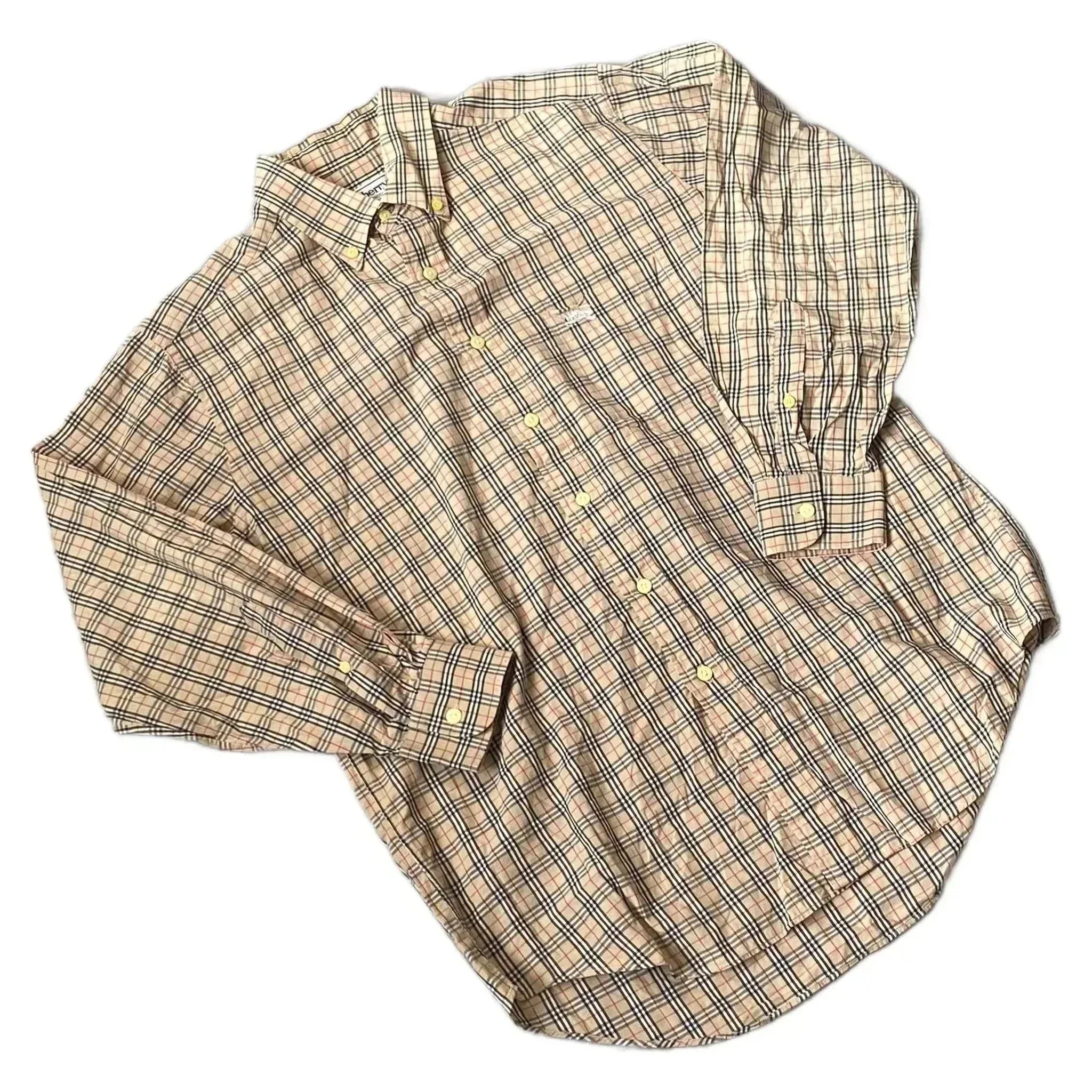 Vintage Burberry Long Sleeve Shirt - M | The Streetwear Studio