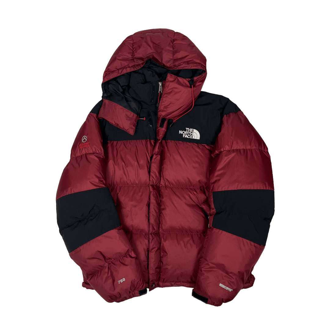 Vintage Burgundy + Black The North Face (TNF) Baltoro Puffer Coat - Large - The Streetwear Studio