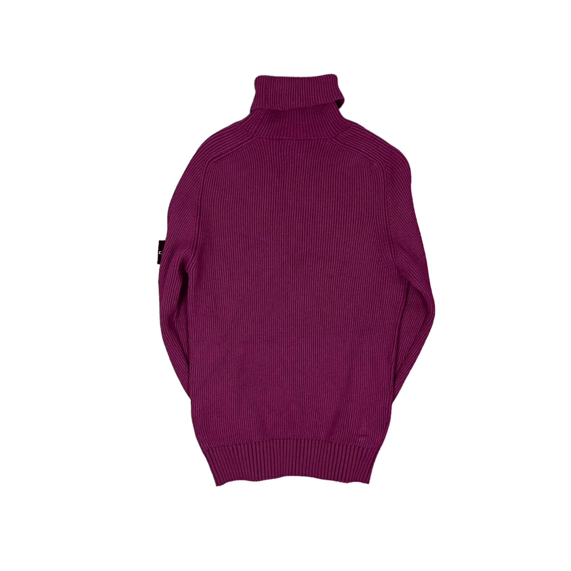Vintage Burgundy Stone Island Mock Neck Sweatshirt - Extra Large - The Streetwear Studio