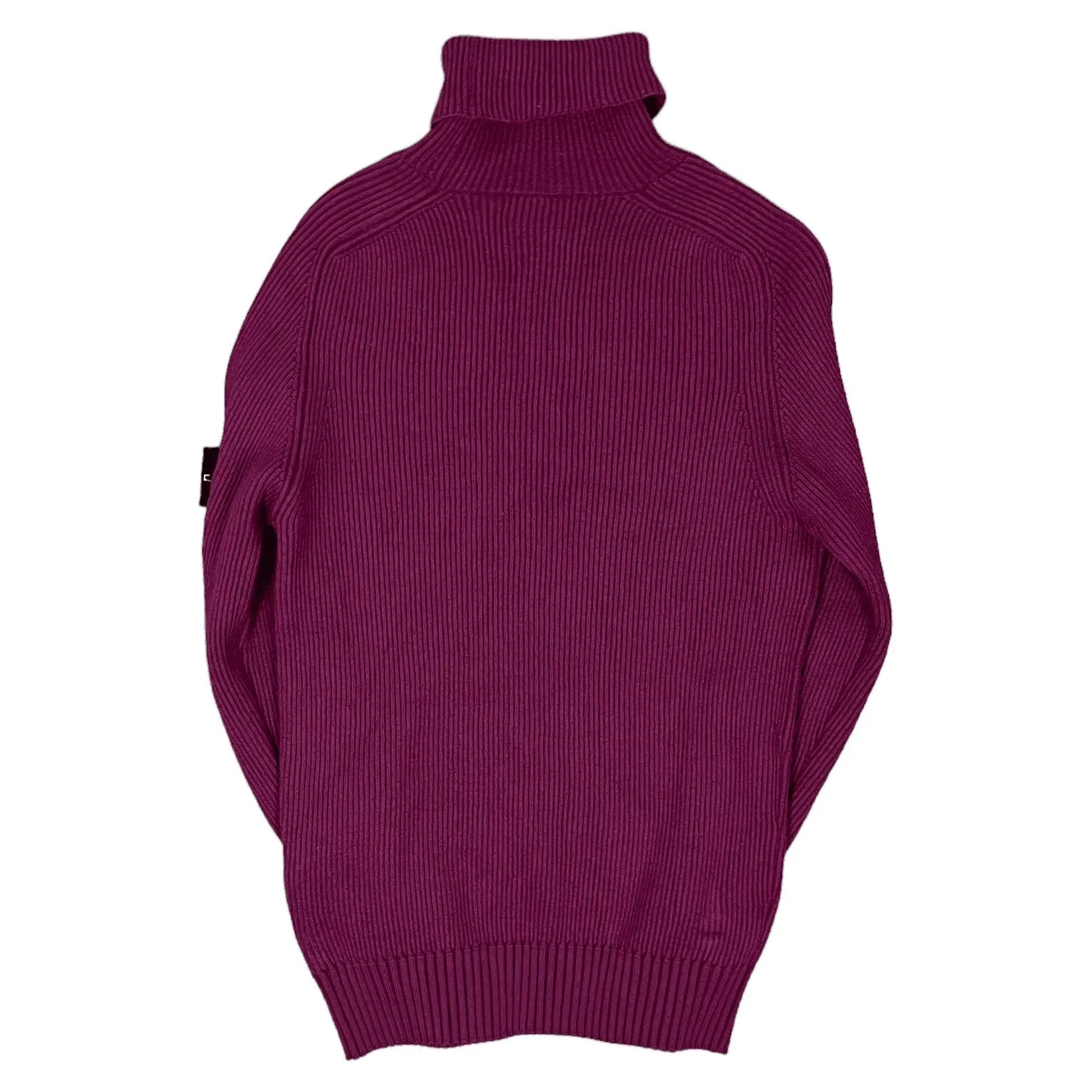 Vintage Burgundy Stone Island Mock Neck Sweatshirt - XL | The Streetwear Studio