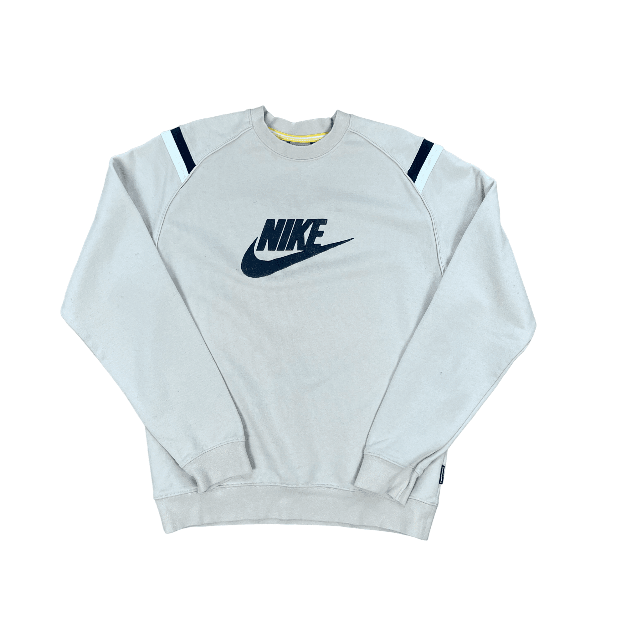 Vintage Cream Nike Spell-Out Sweatshirt - Medium - The Streetwear Studio
