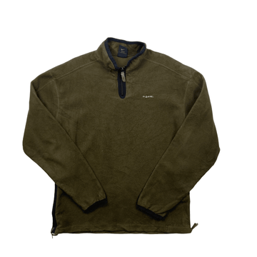 Vintage Green Nike Spell-Out Quarter Zip Fleece - Small - The Streetwear Studio