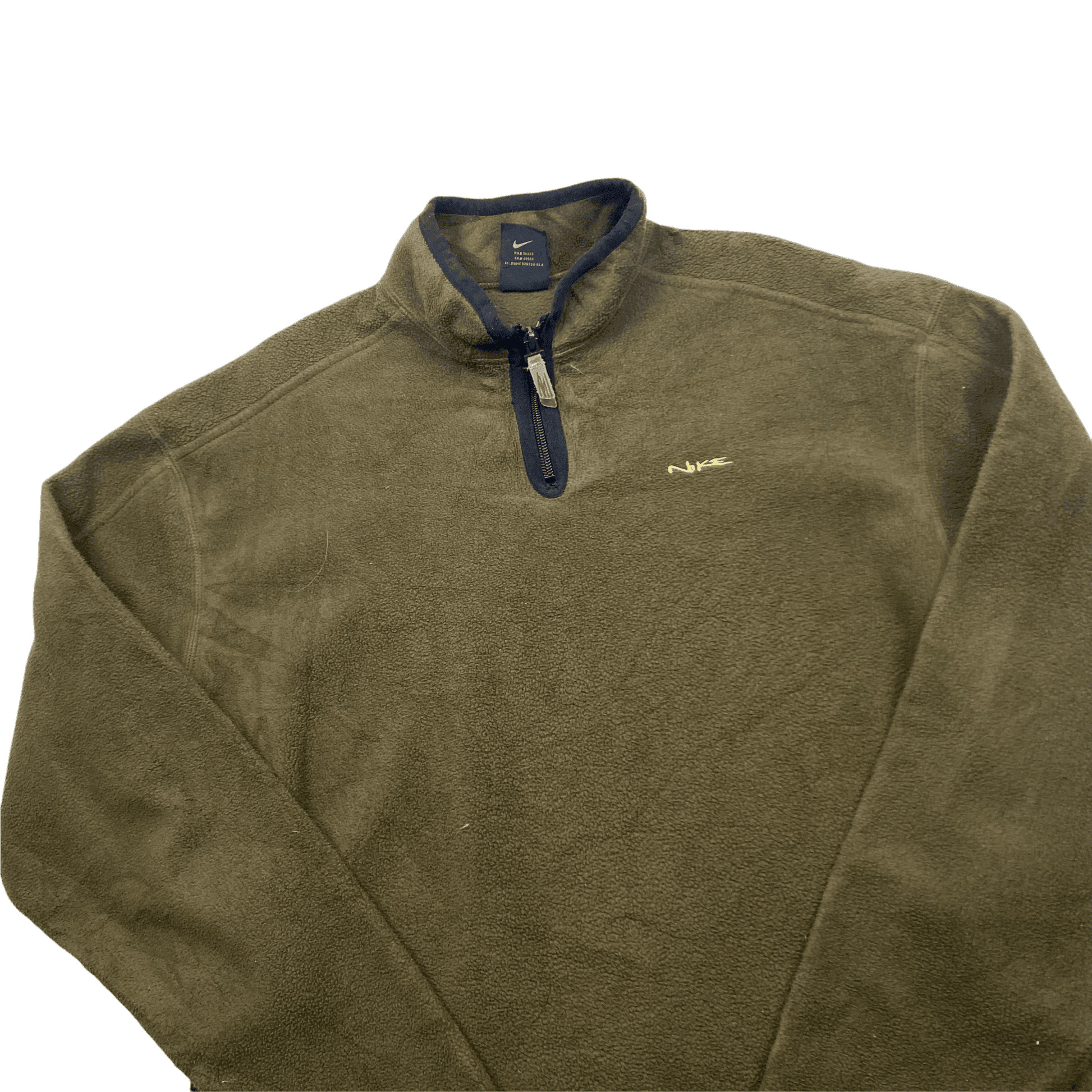 Vintage Green Nike Spell-Out Quarter Zip Fleece - Small - The Streetwear Studio
