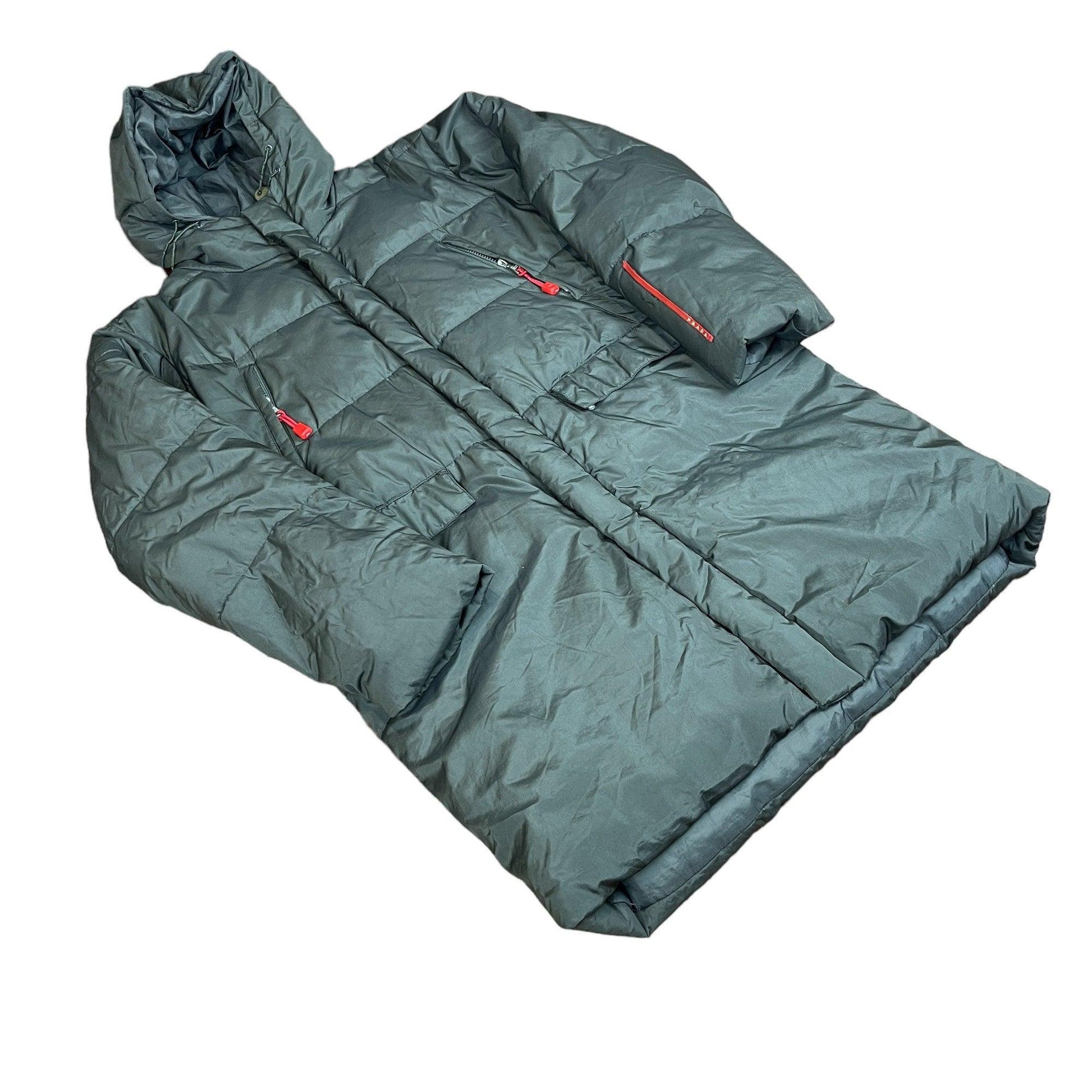 Vintage Green Prada Puffer Coat - Extra large - The Streetwear Studio