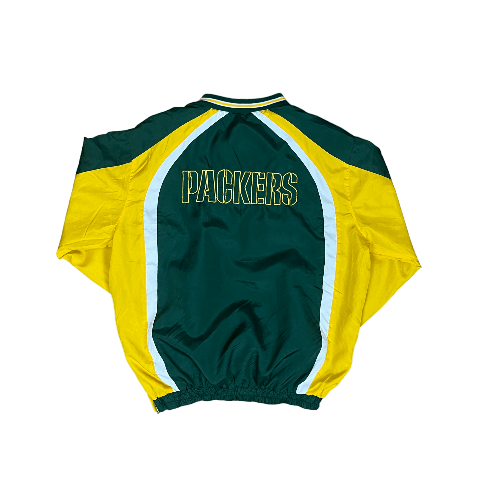 Vintage Green + Yellow NFL Green Bay Packers Pullover - Large - The Streetwear Studio