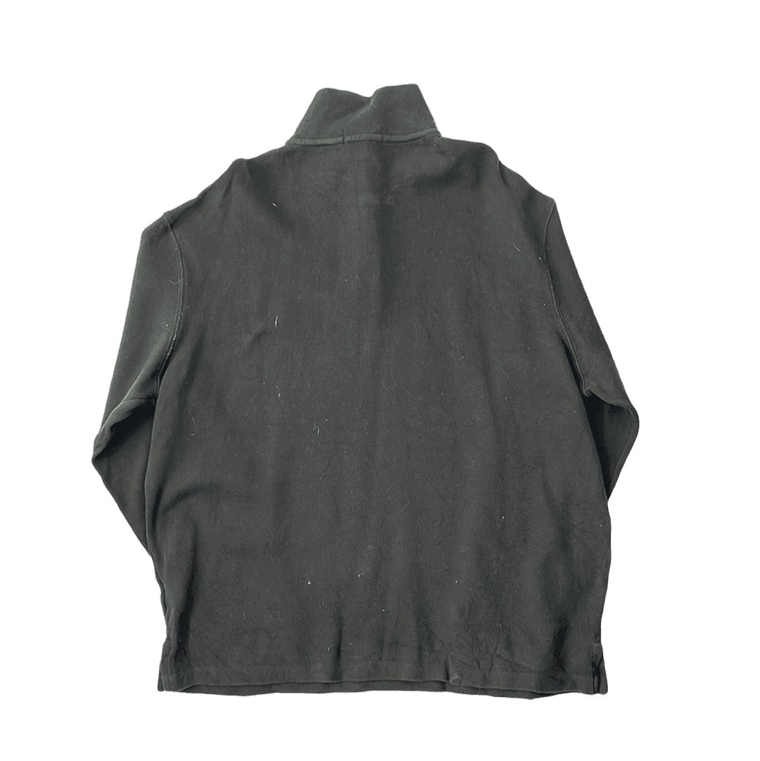Vintage Grey Polo Ralph Lauren Quarter Zip Sweatshirt - Extra Large - The Streetwear Studio
