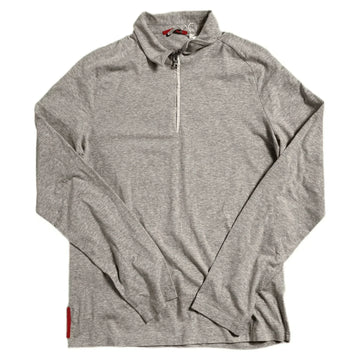 Vintage Grey Prada 1/4 Zip Sweatshirt - XL | The Streetwear Studio