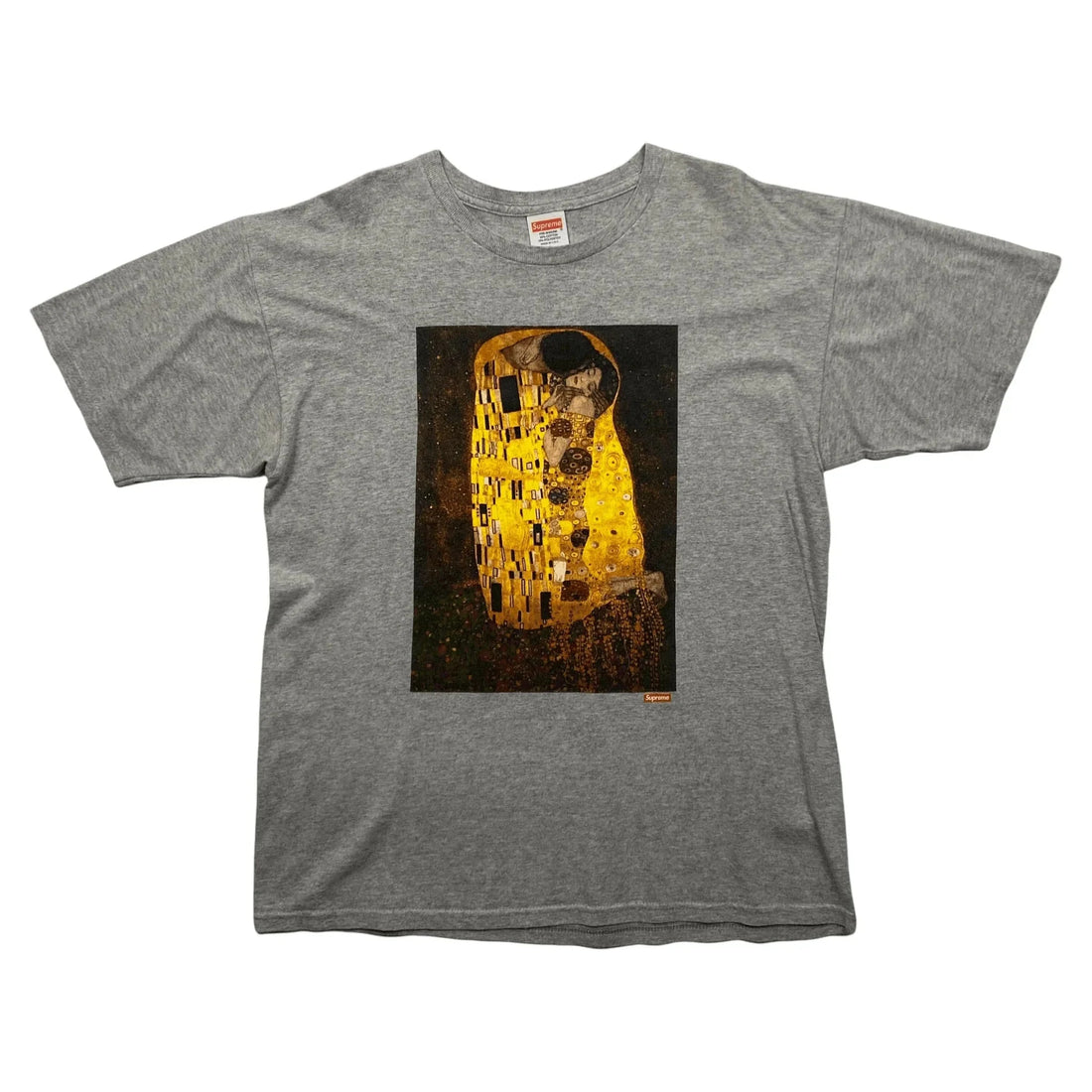 Vintage Grey Supreme Gustav Klimt "The Kiss" FW12 Tee - L | The Streetwear Studio