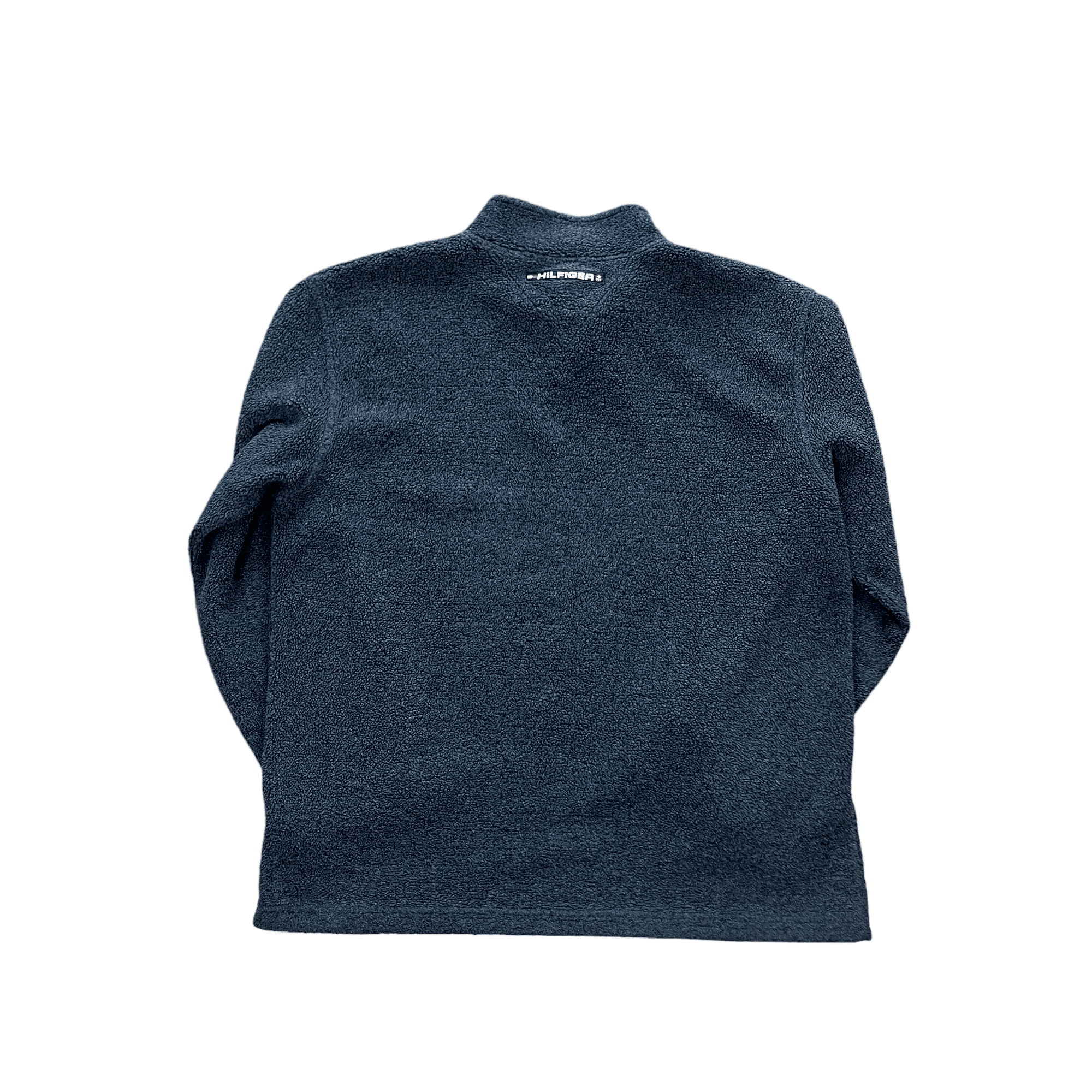 Vintage Grey Tommy Hilfiger Quarter Zip Fleece - Large - The Streetwear Studio