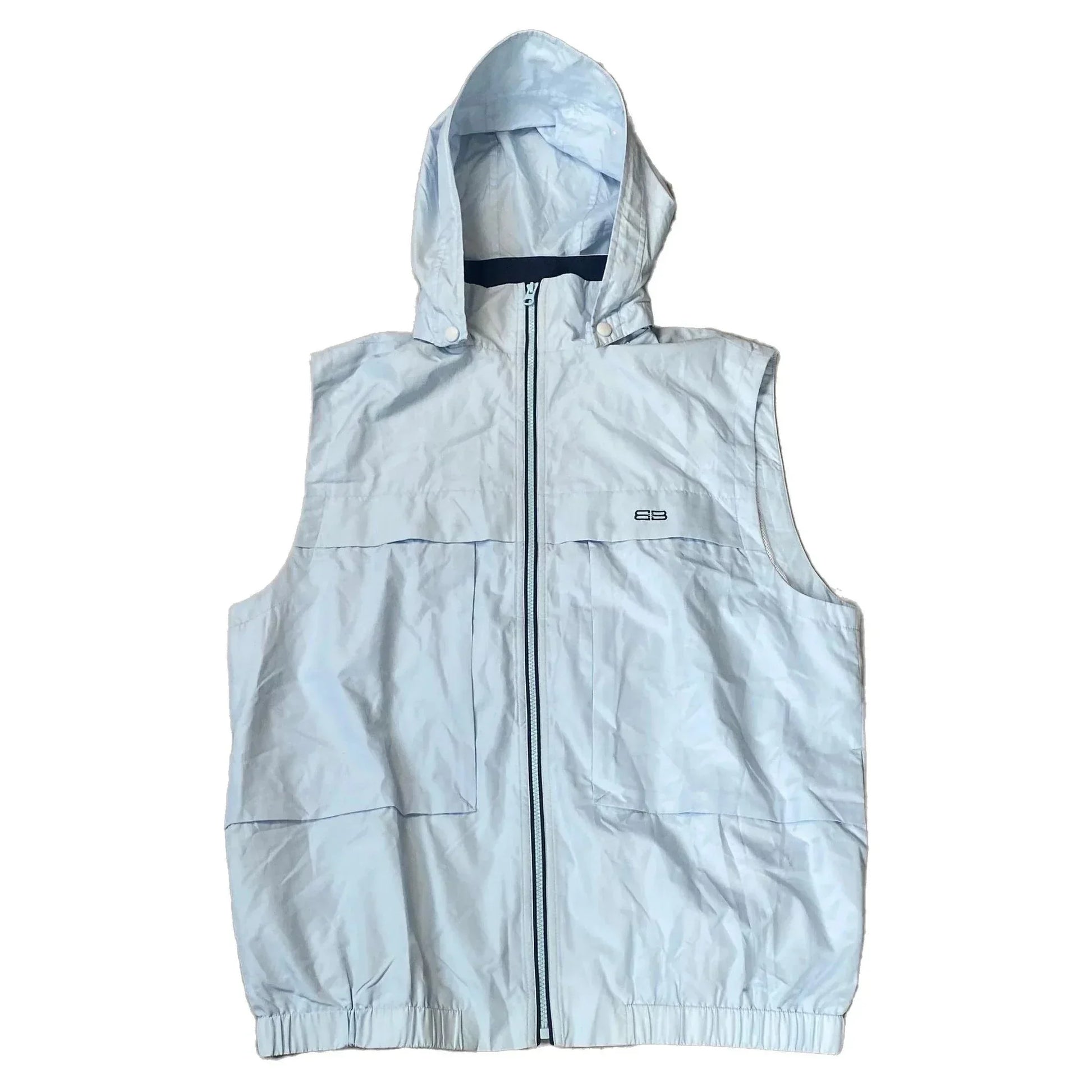 Vintage Light Blue Balenciaga Gilet - XL | The Streetwear Studio