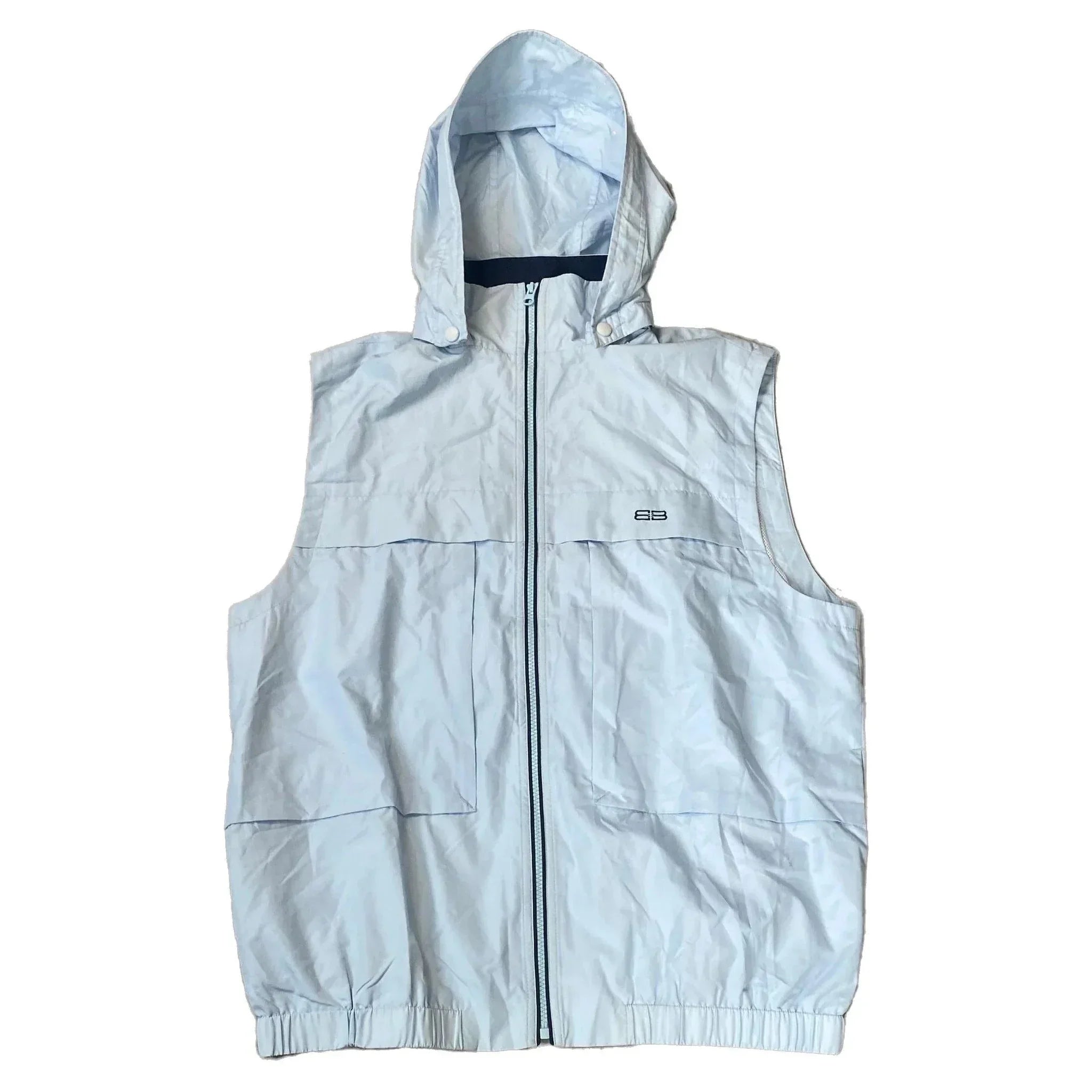 Vintage Light Blue Balenciaga Gilet - XL | The Streetwear Studio