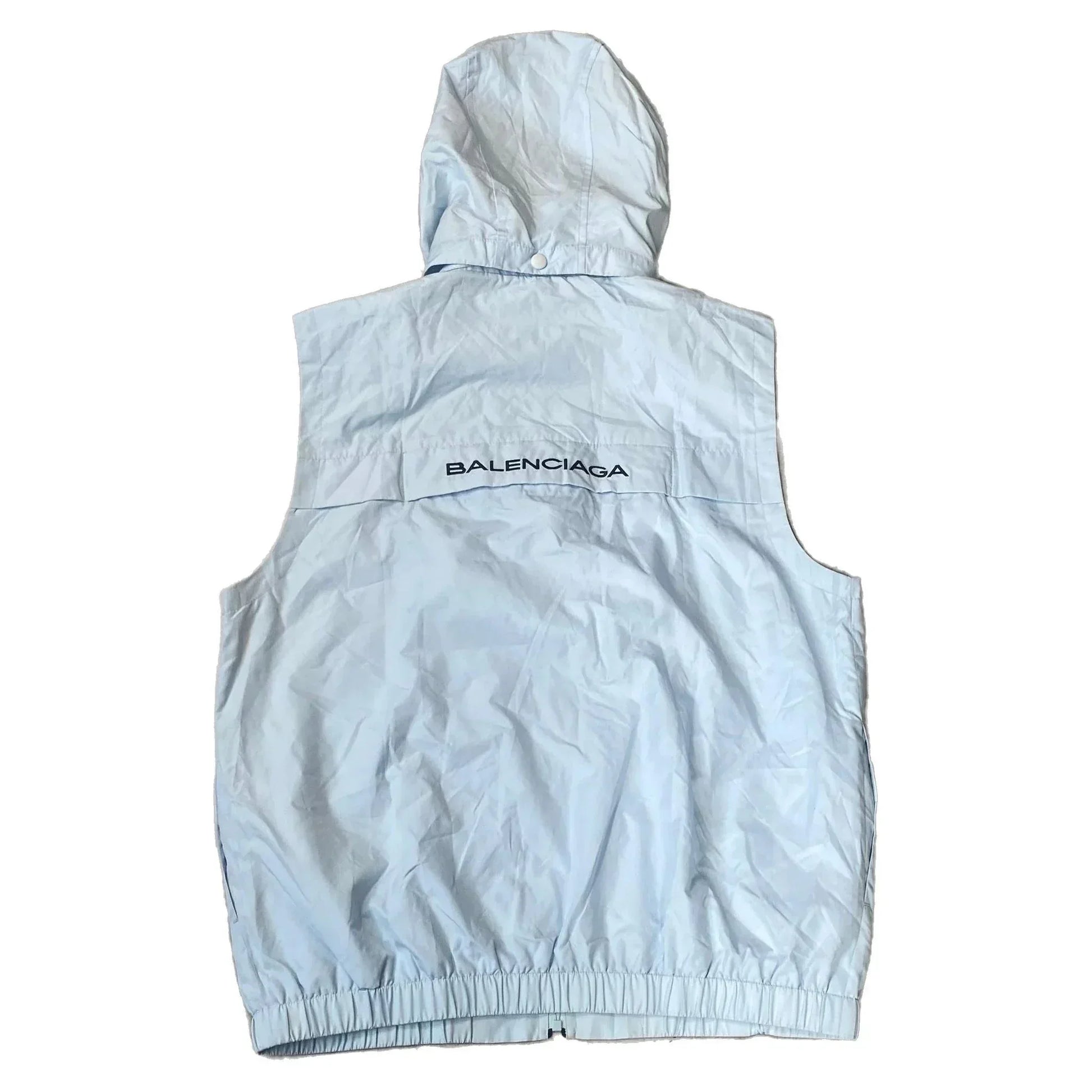 Vintage Light Blue Balenciaga Gilet - XL | The Streetwear Studio