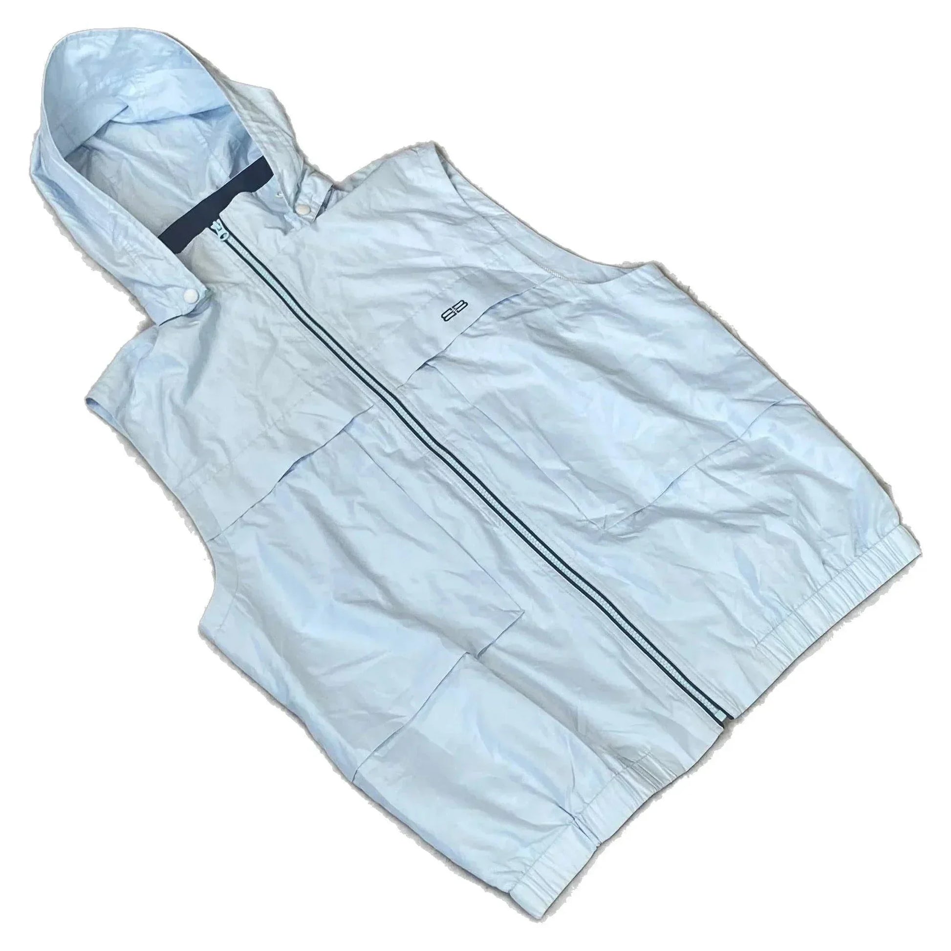 Vintage Light Blue Balenciaga Gilet - XL | The Streetwear Studio