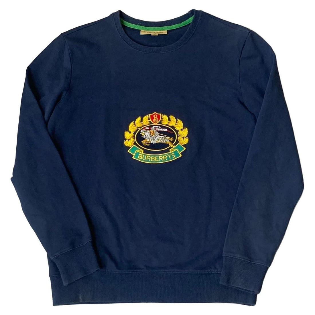 Vintage Navy Blue Burberry Sweatshirt - L | The Streetwear Studio