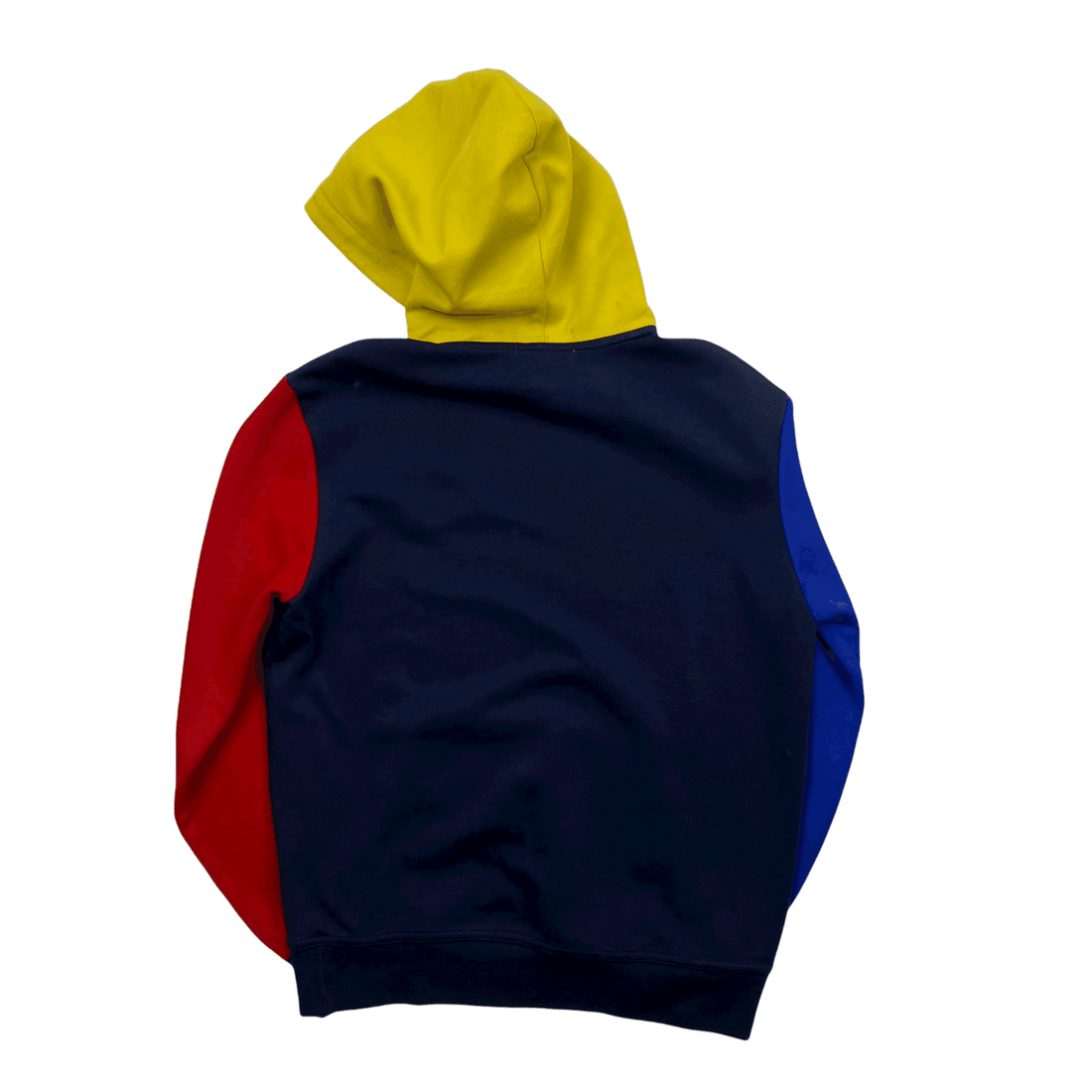 Vintage Navy Blue, Green + Red Polo Ralph Lauren Hi Tech Hoodie - Small - The Streetwear Studio