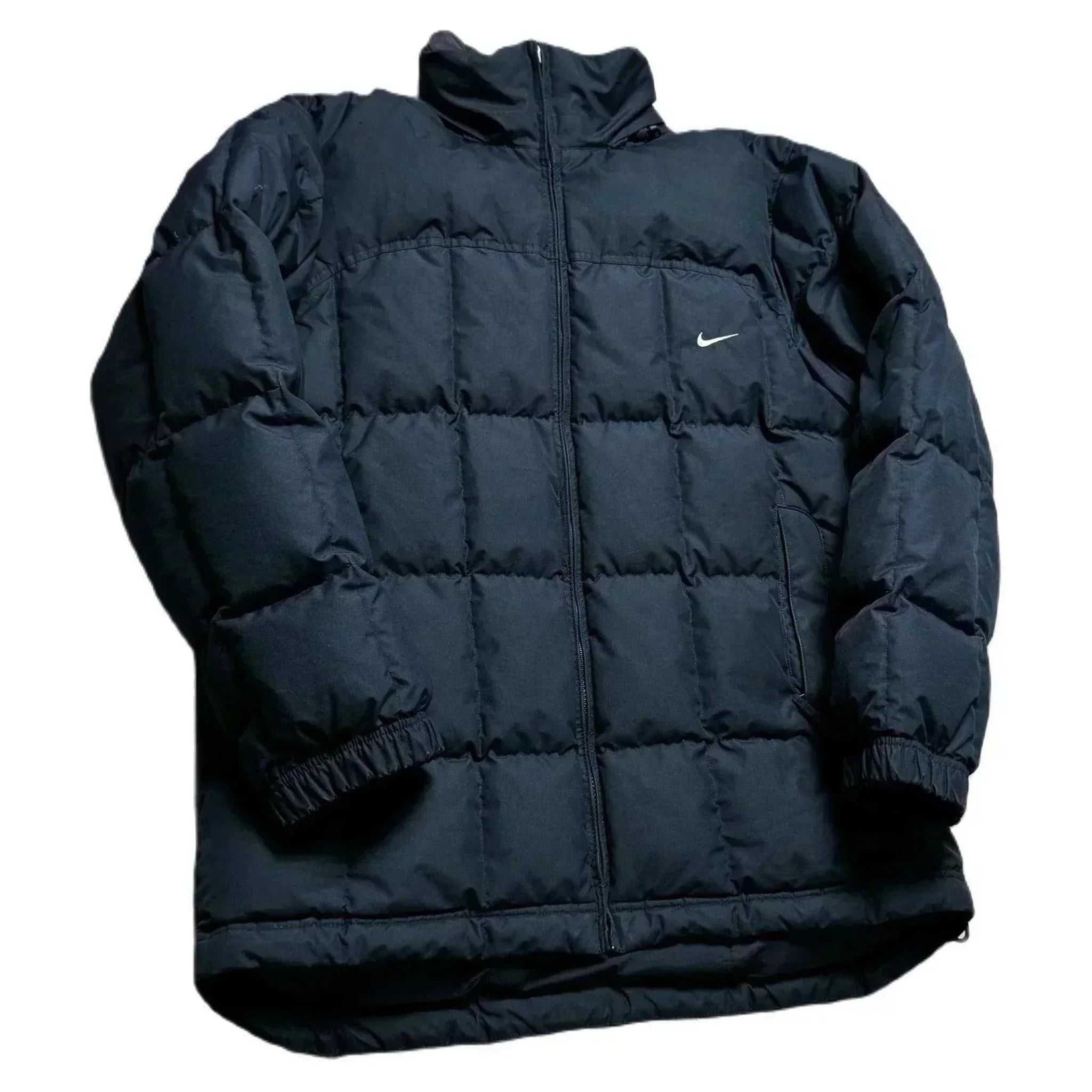 Vintage Navy Blue Nike Puffer Coat - M | The Streetwear Studio