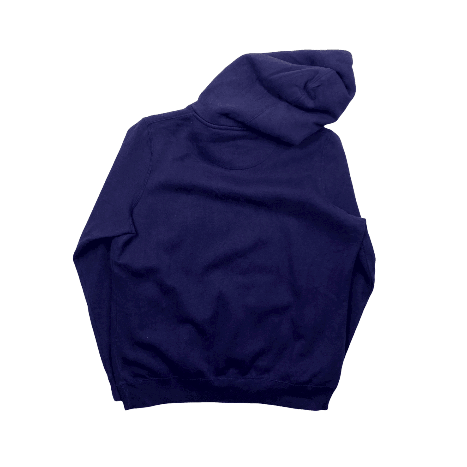 Vintage Navy Blue + Red Nike Spell-Out Hoodie - Extra Large (Recommended Size - Small) - The Streetwear Studio