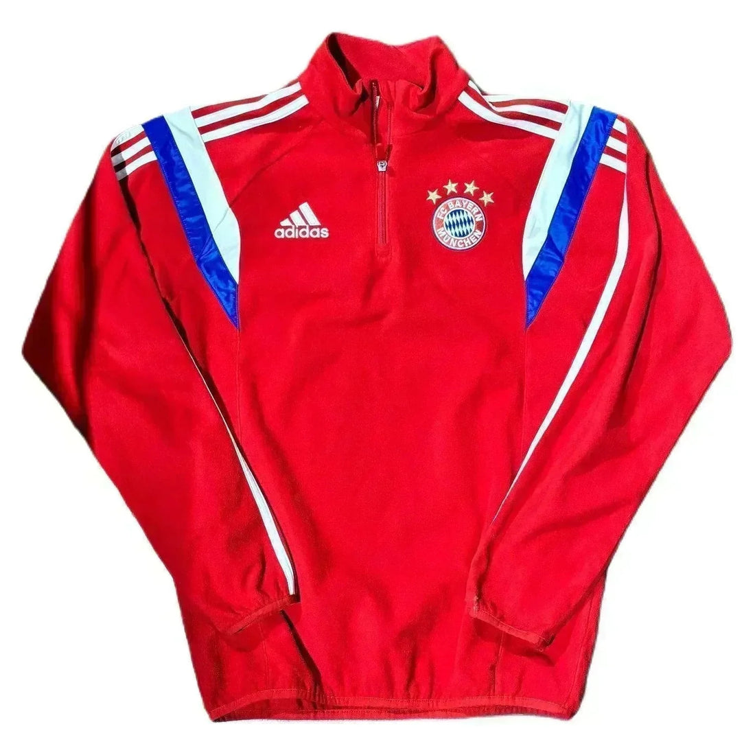 Vintage Red Adidas Bayern Munich 1/4 Zip Fleece - S | The Streetwear Studio