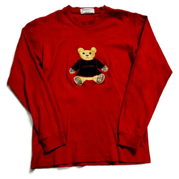 Vintage Red Burberry Long Sleeve Tee - M | The Streetwear Studio